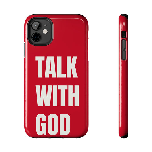 RED TALK WITH GOD Tough Phone Cases