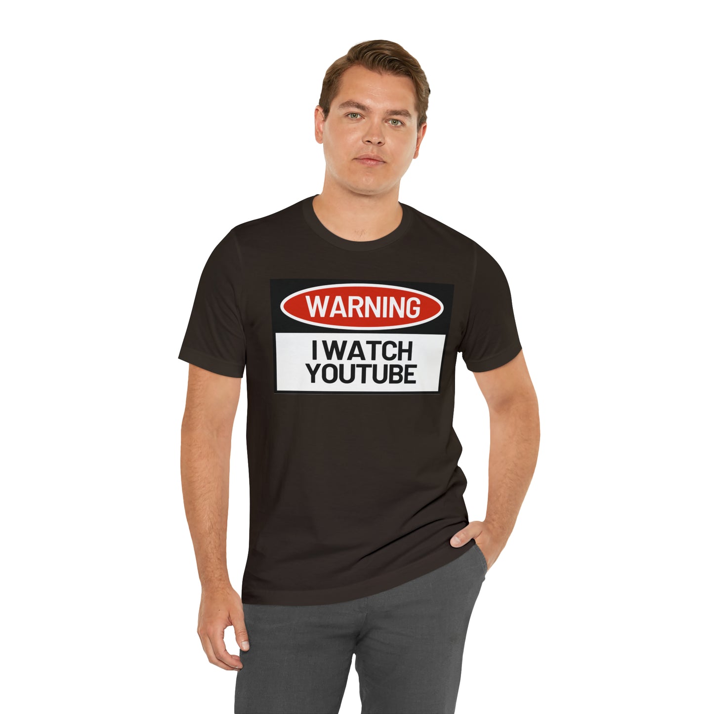 Unisex WARNING.. I WATCH YOUTUBE Jersey Short Sleeve Tee