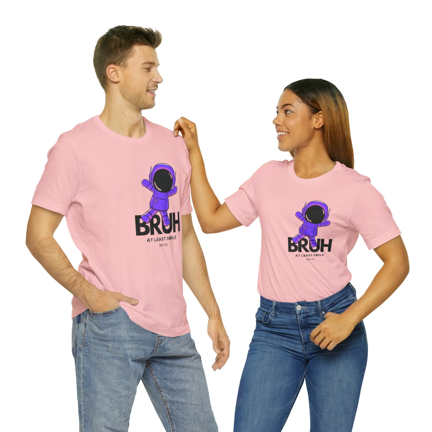 Unisex Jersey Short Sleeve BRUH JUST SMILE Tee