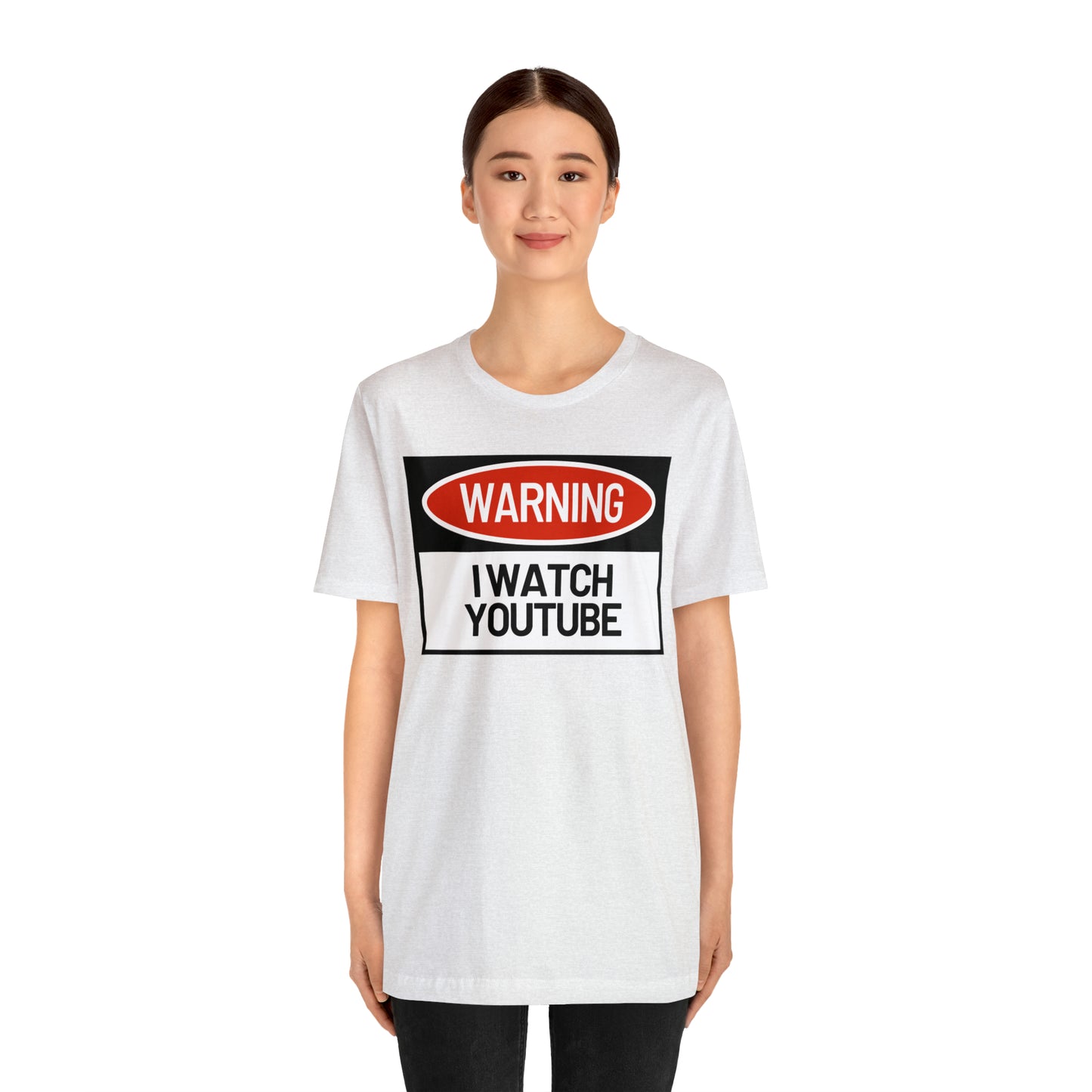 Unisex WARNING.. I WATCH YOUTUBE Jersey Short Sleeve Tee