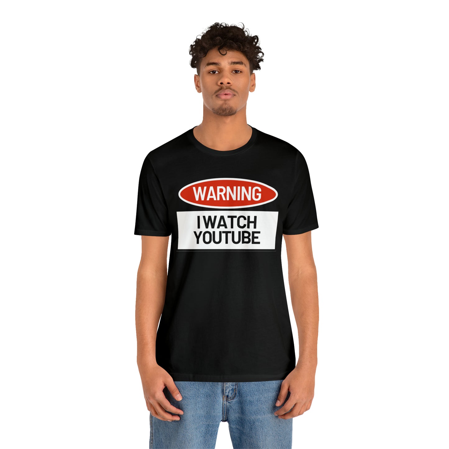 Unisex WARNING.. I WATCH YOUTUBE Jersey Short Sleeve Tee