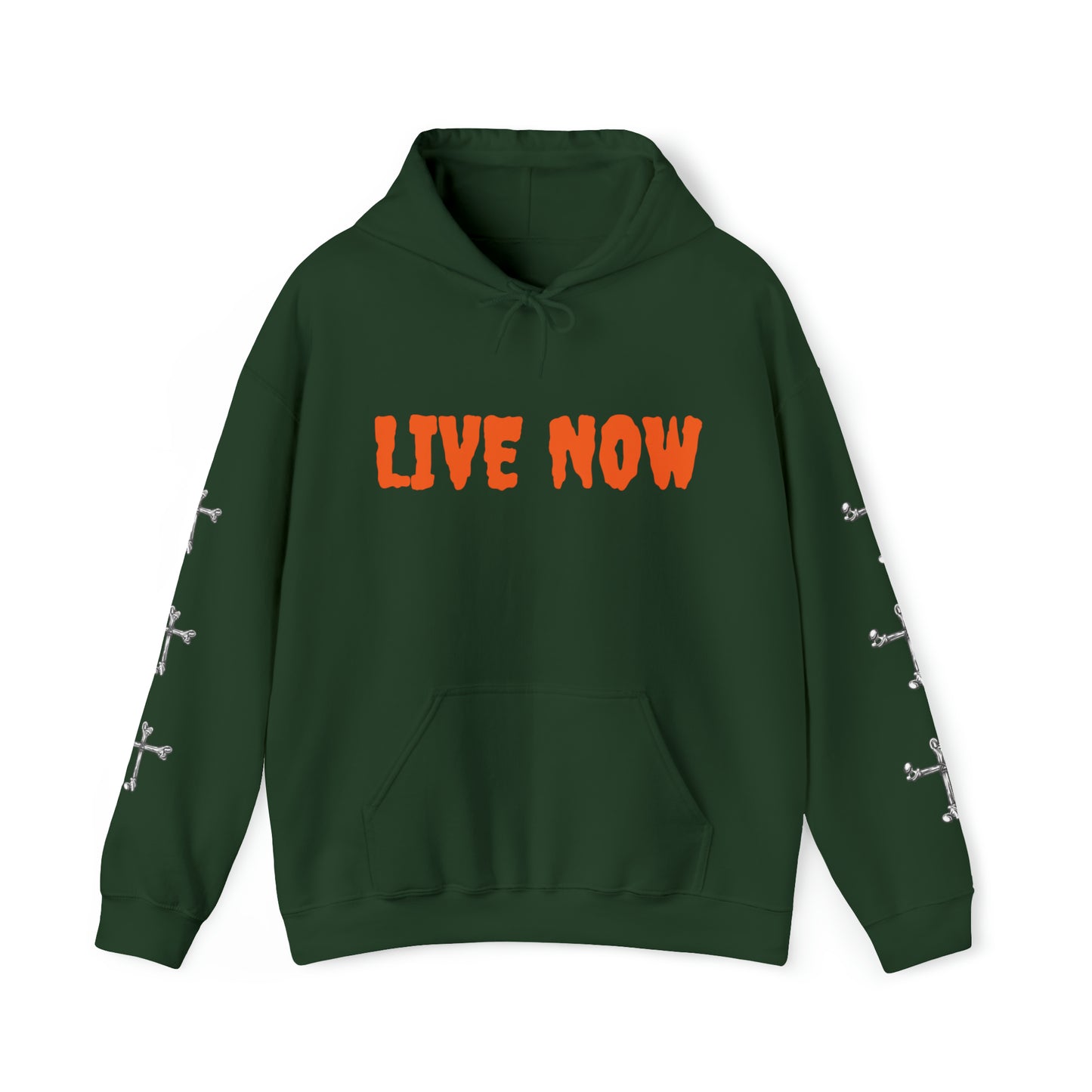 Unisex Heavy Blend™ LIVE NOW SKULL Hooded Sweatshirt