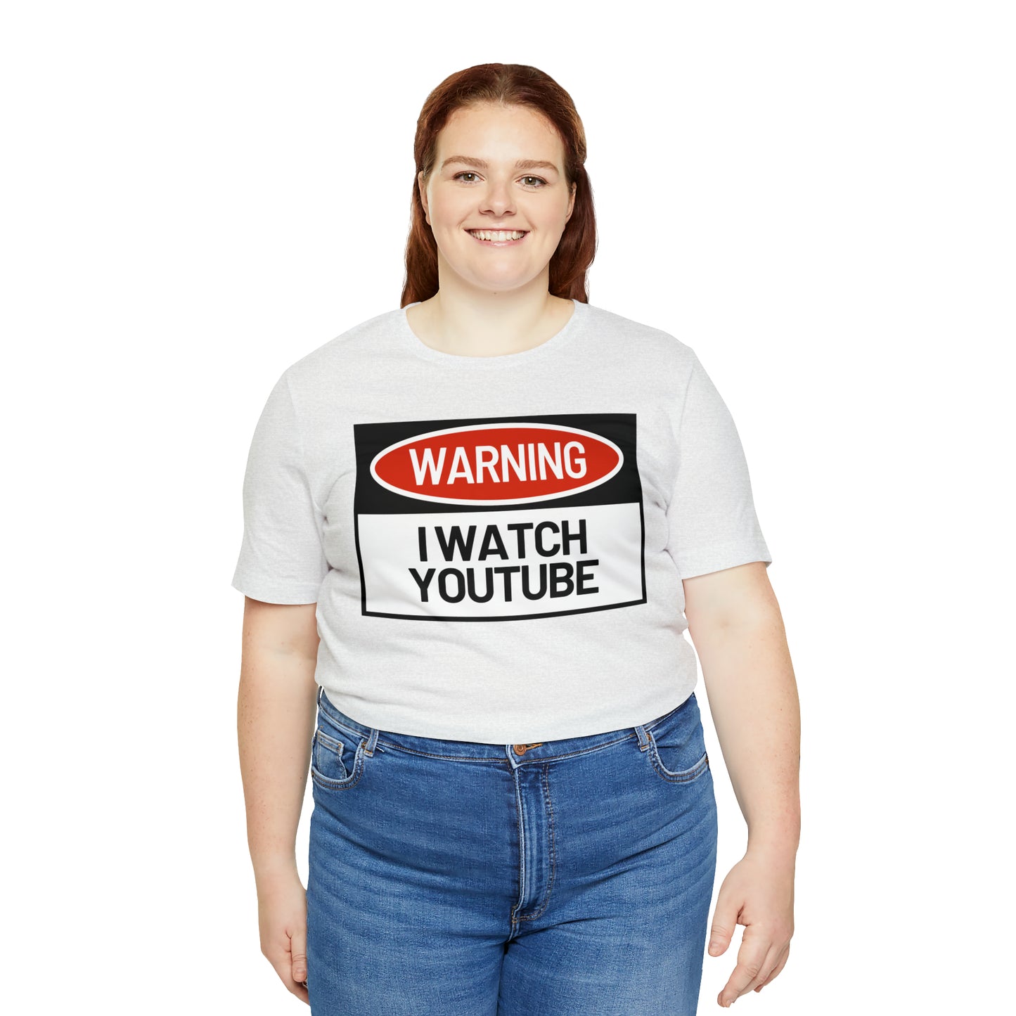 Unisex WARNING.. I WATCH YOUTUBE Jersey Short Sleeve Tee