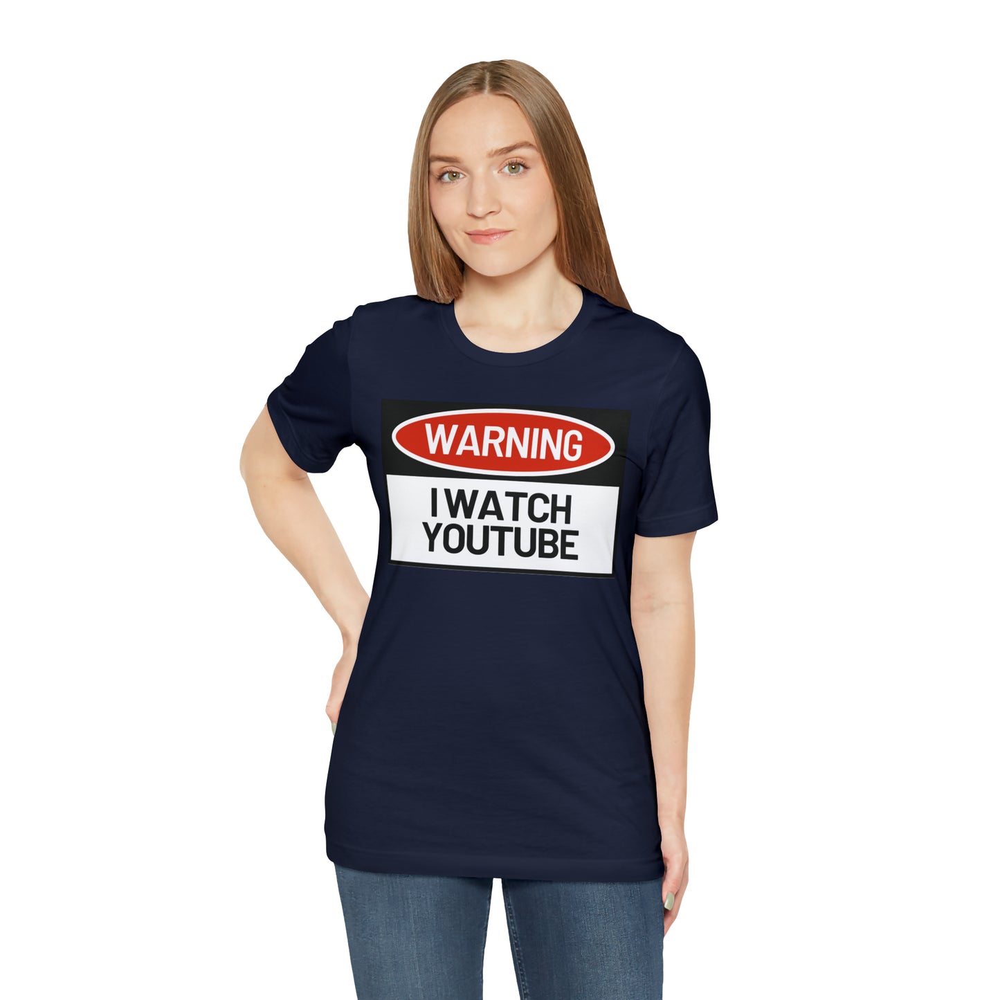 Unisex WARNING.. I WATCH YOUTUBE Jersey Short Sleeve Tee