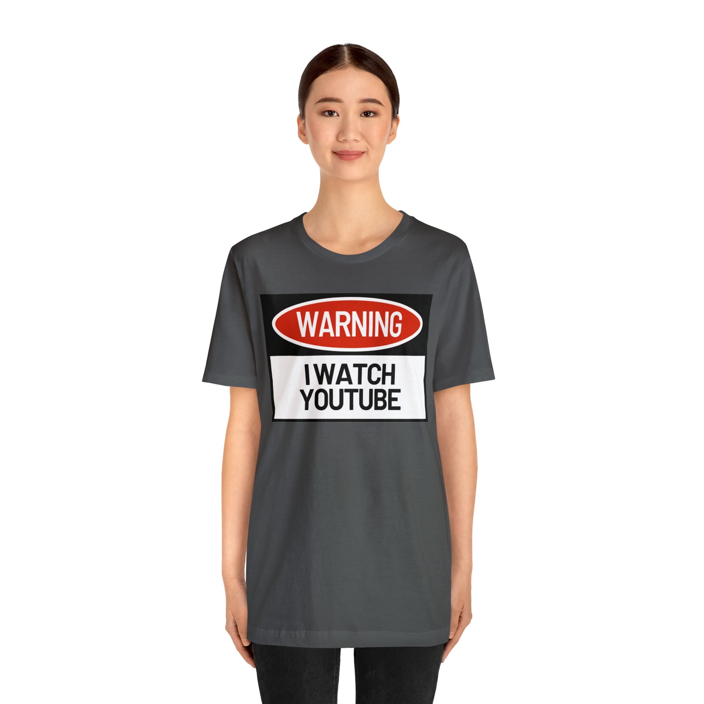 Unisex WARNING.. I WATCH YOUTUBE Jersey Short Sleeve Tee