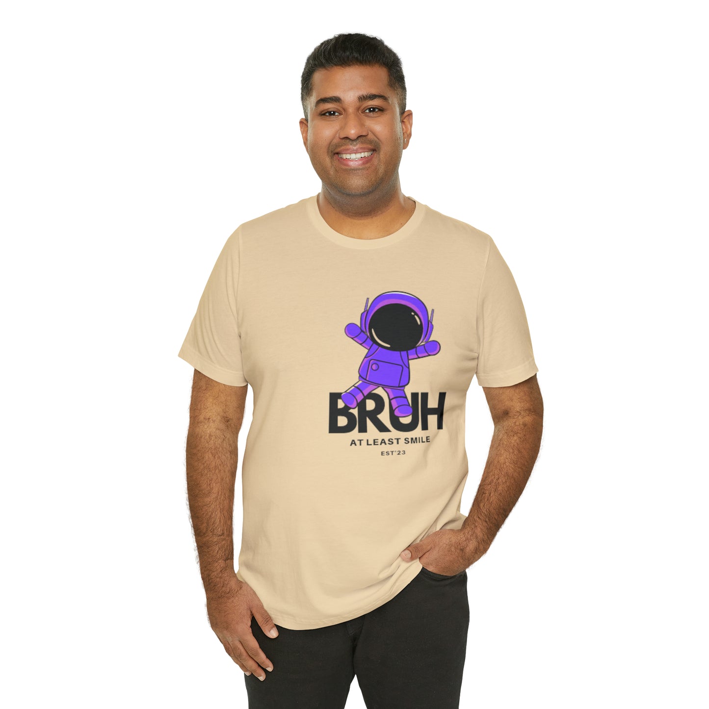 Unisex Jersey Short Sleeve BRUH JUST SMILE Tee