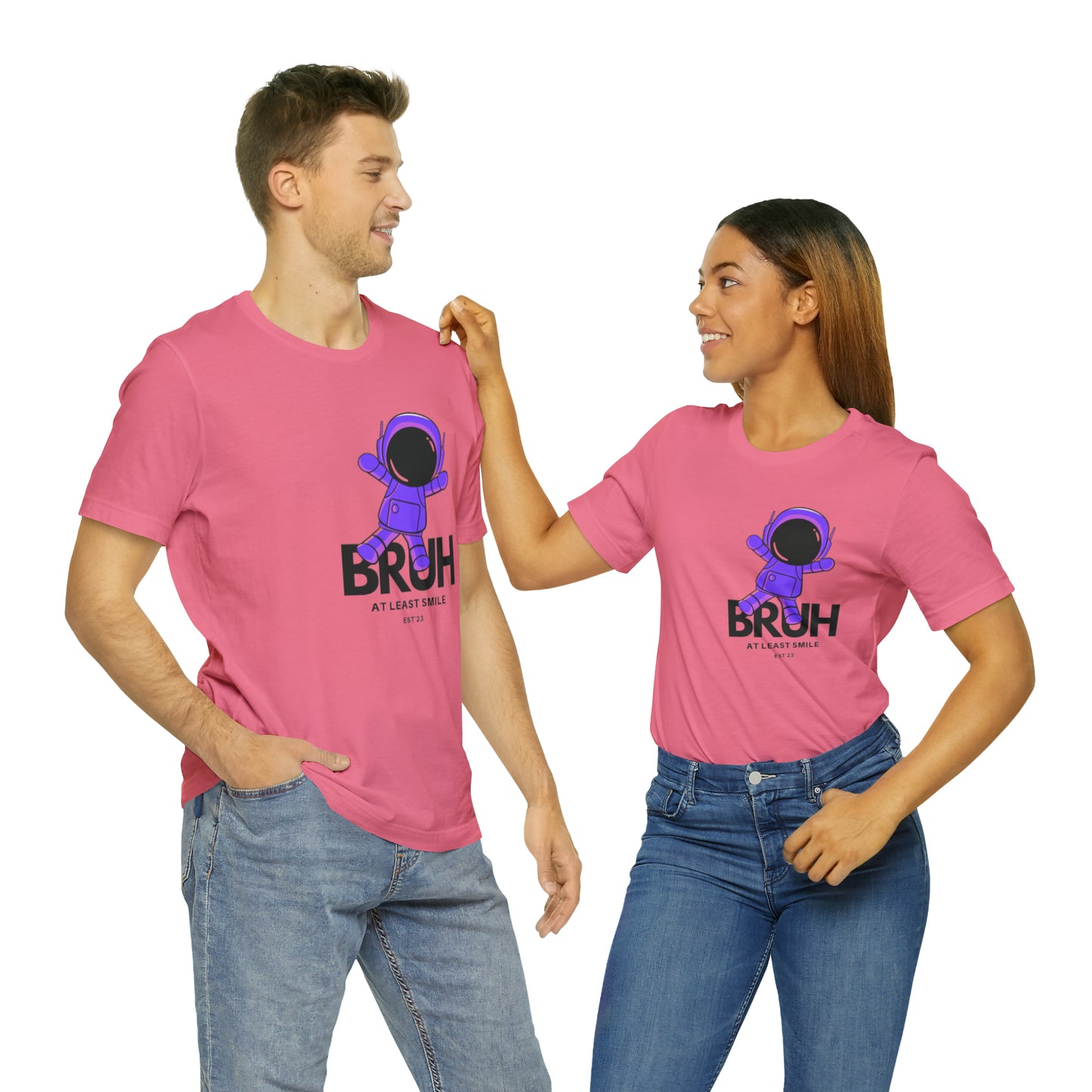 Unisex Jersey Short Sleeve BRUH JUST SMILE Tee