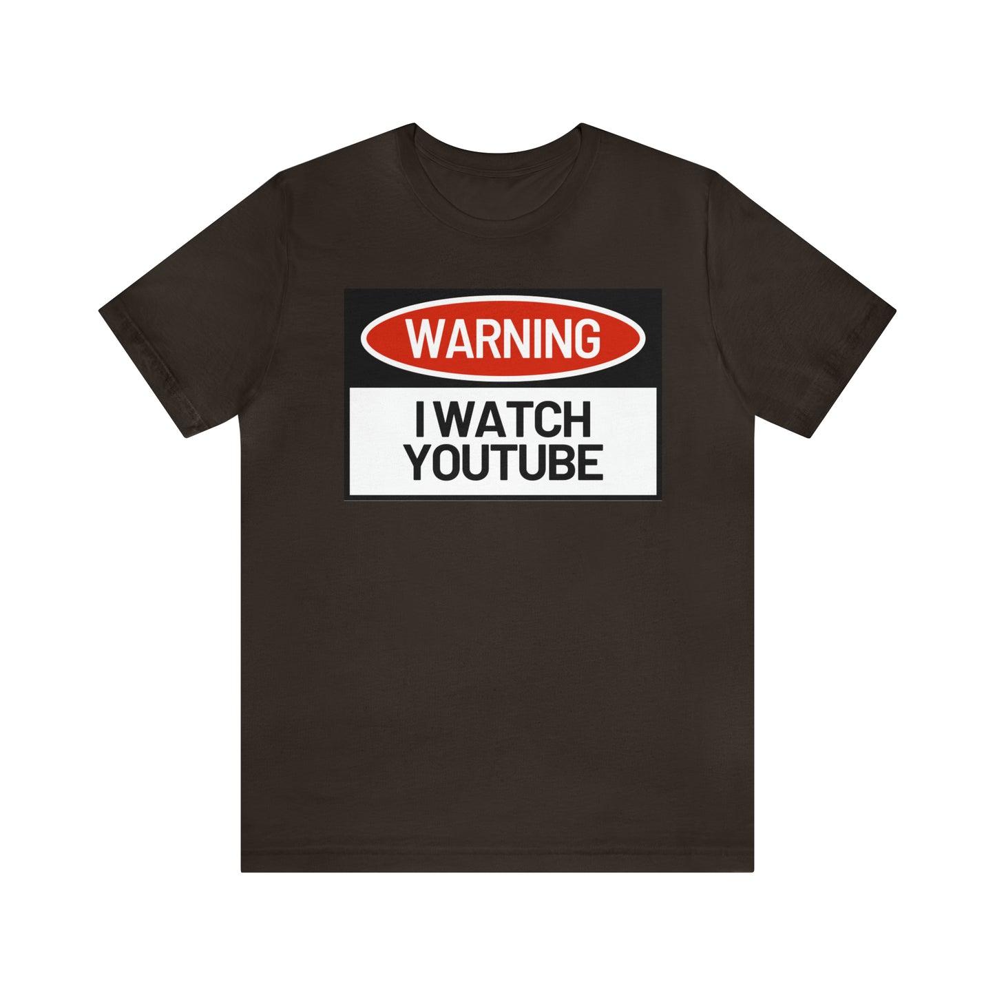 Unisex WARNING.. I WATCH YOUTUBE Jersey Short Sleeve Tee