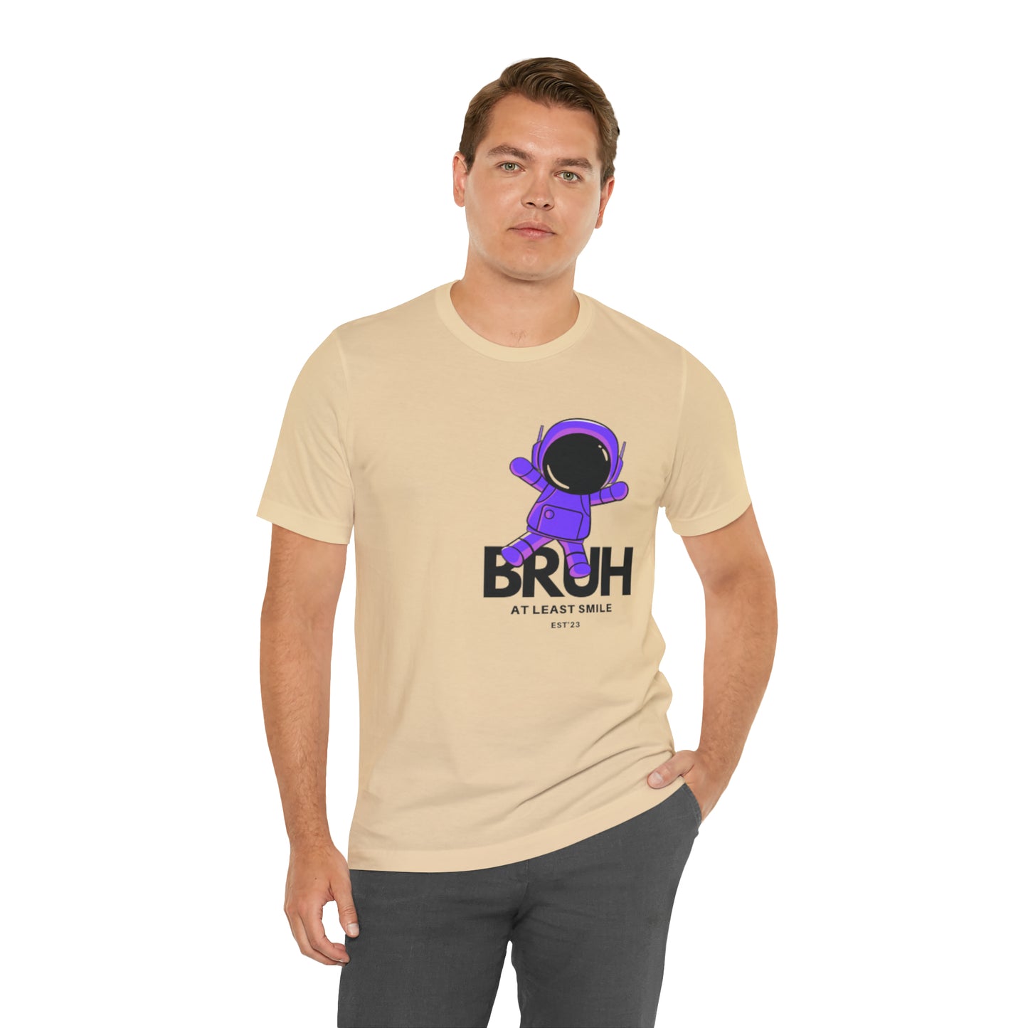 Unisex Jersey Short Sleeve BRUH JUST SMILE Tee