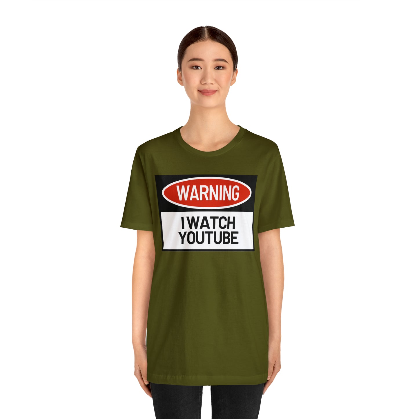 Unisex WARNING.. I WATCH YOUTUBE Jersey Short Sleeve Tee