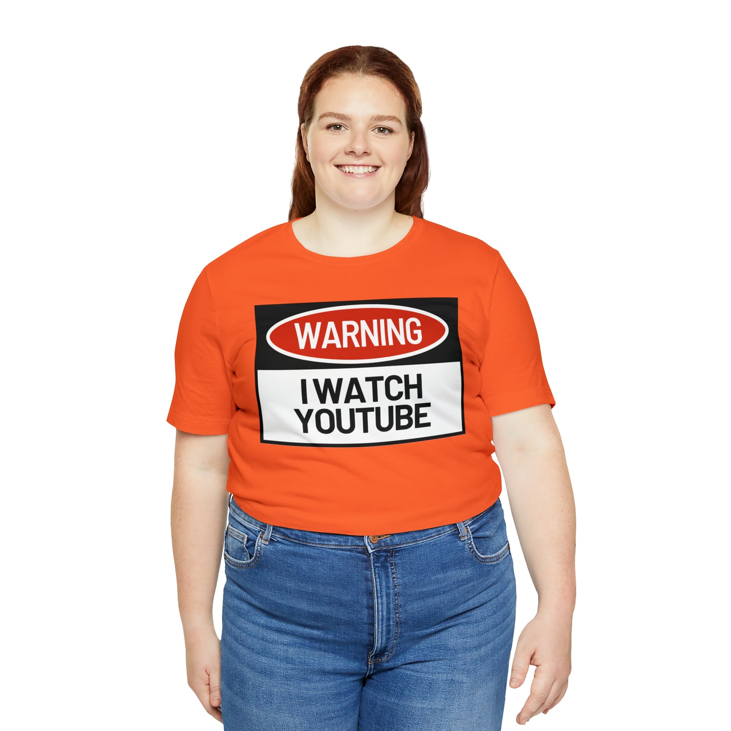 Unisex WARNING.. I WATCH YOUTUBE Jersey Short Sleeve Tee