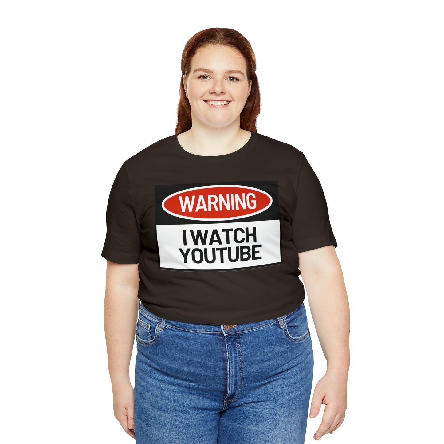 Unisex WARNING.. I WATCH YOUTUBE Jersey Short Sleeve Tee