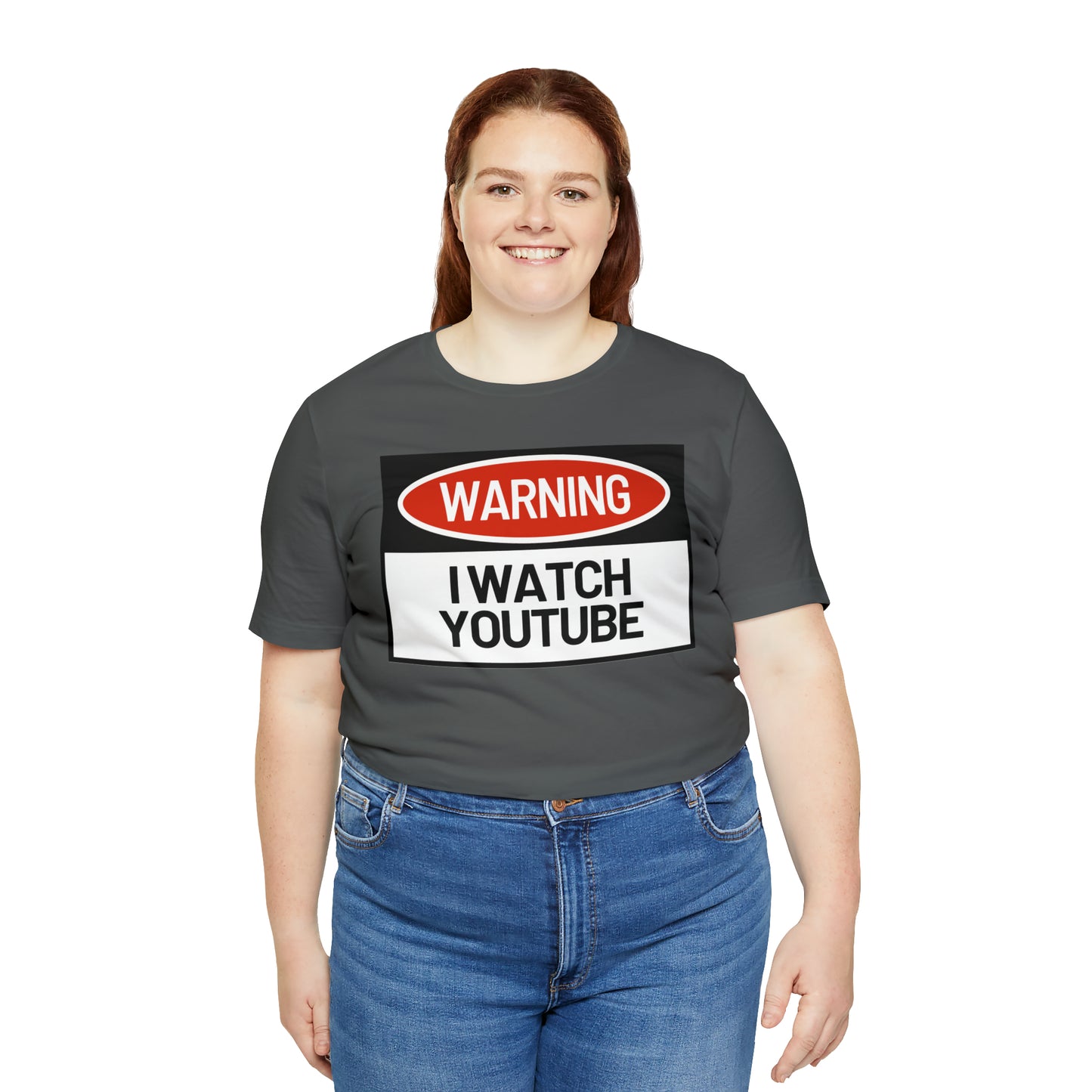 Unisex WARNING.. I WATCH YOUTUBE Jersey Short Sleeve Tee