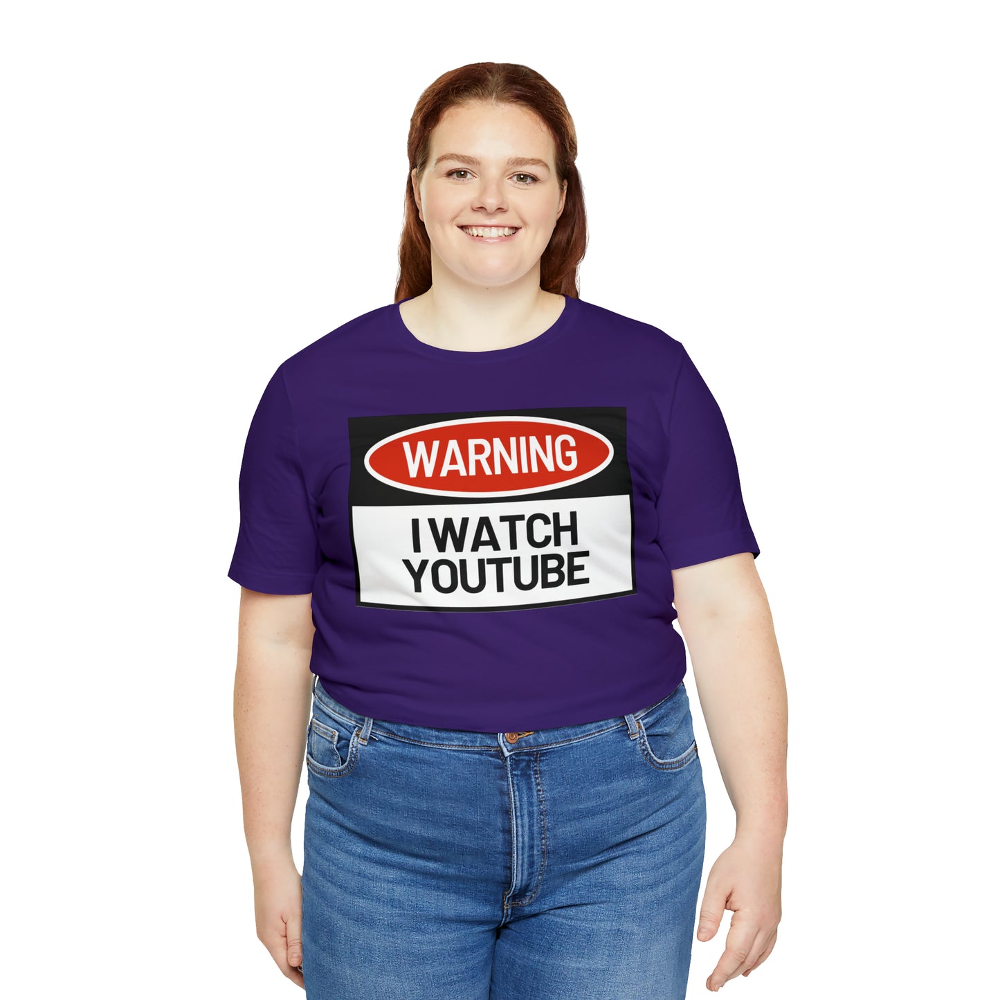 Unisex WARNING.. I WATCH YOUTUBE Jersey Short Sleeve Tee