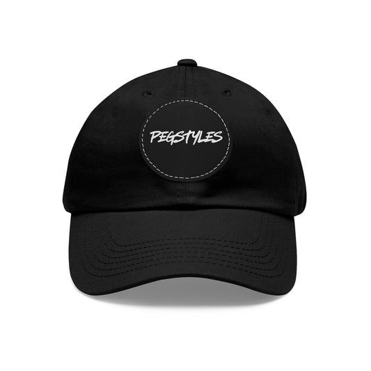 PEGSTYLES ORIGINAL Dad Hat with Leather Patch (Round)