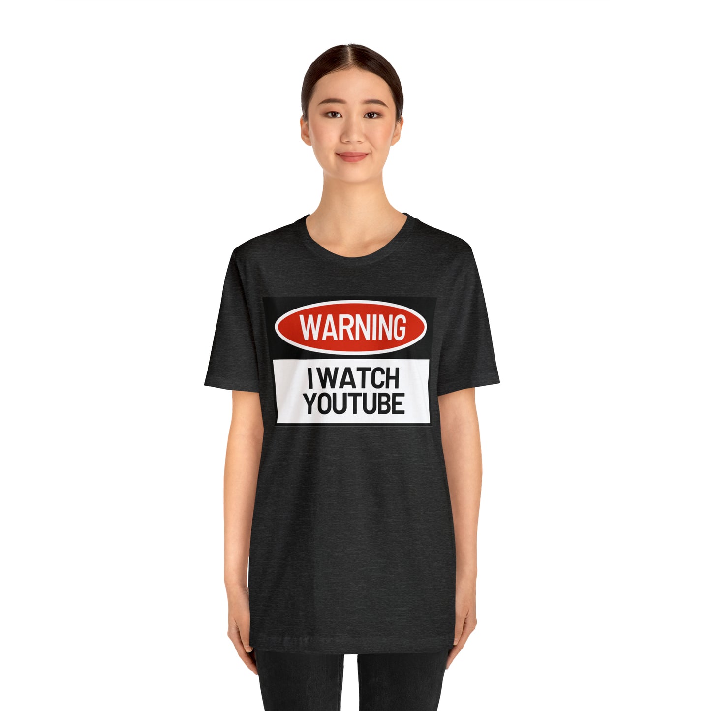 Unisex WARNING.. I WATCH YOUTUBE Jersey Short Sleeve Tee
