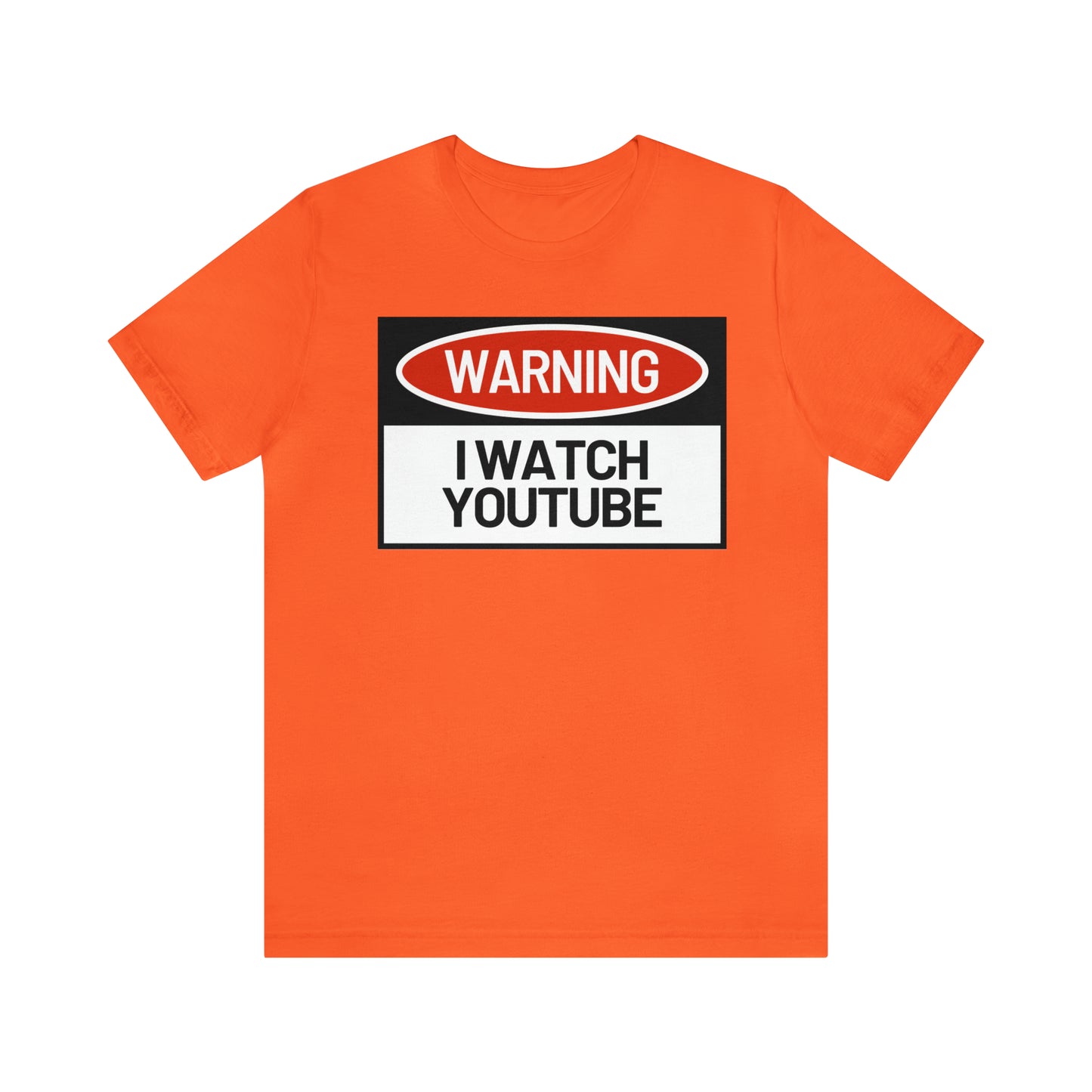Unisex WARNING.. I WATCH YOUTUBE Jersey Short Sleeve Tee