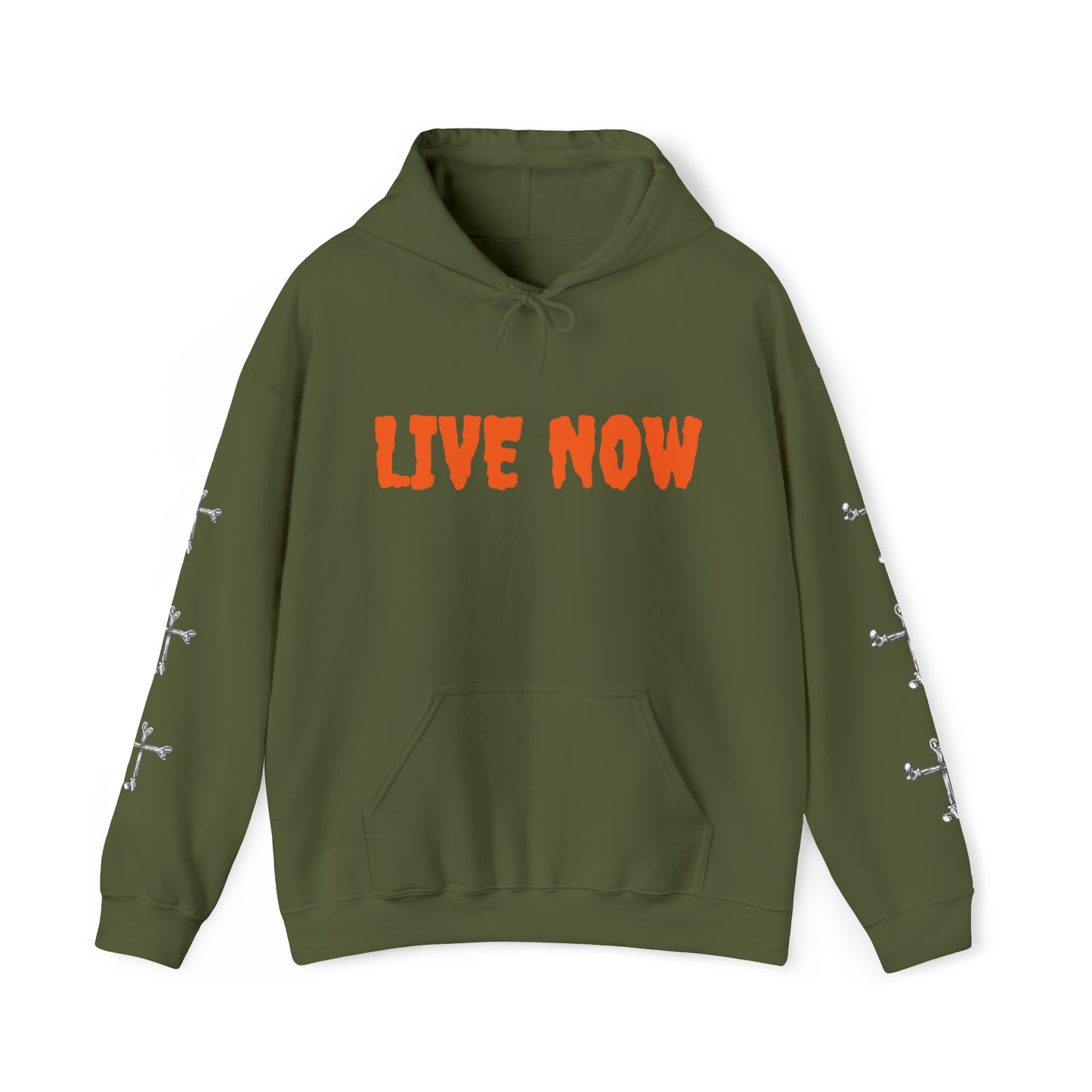 Unisex Heavy Blend™ LIVE NOW SKULL Hooded Sweatshirt