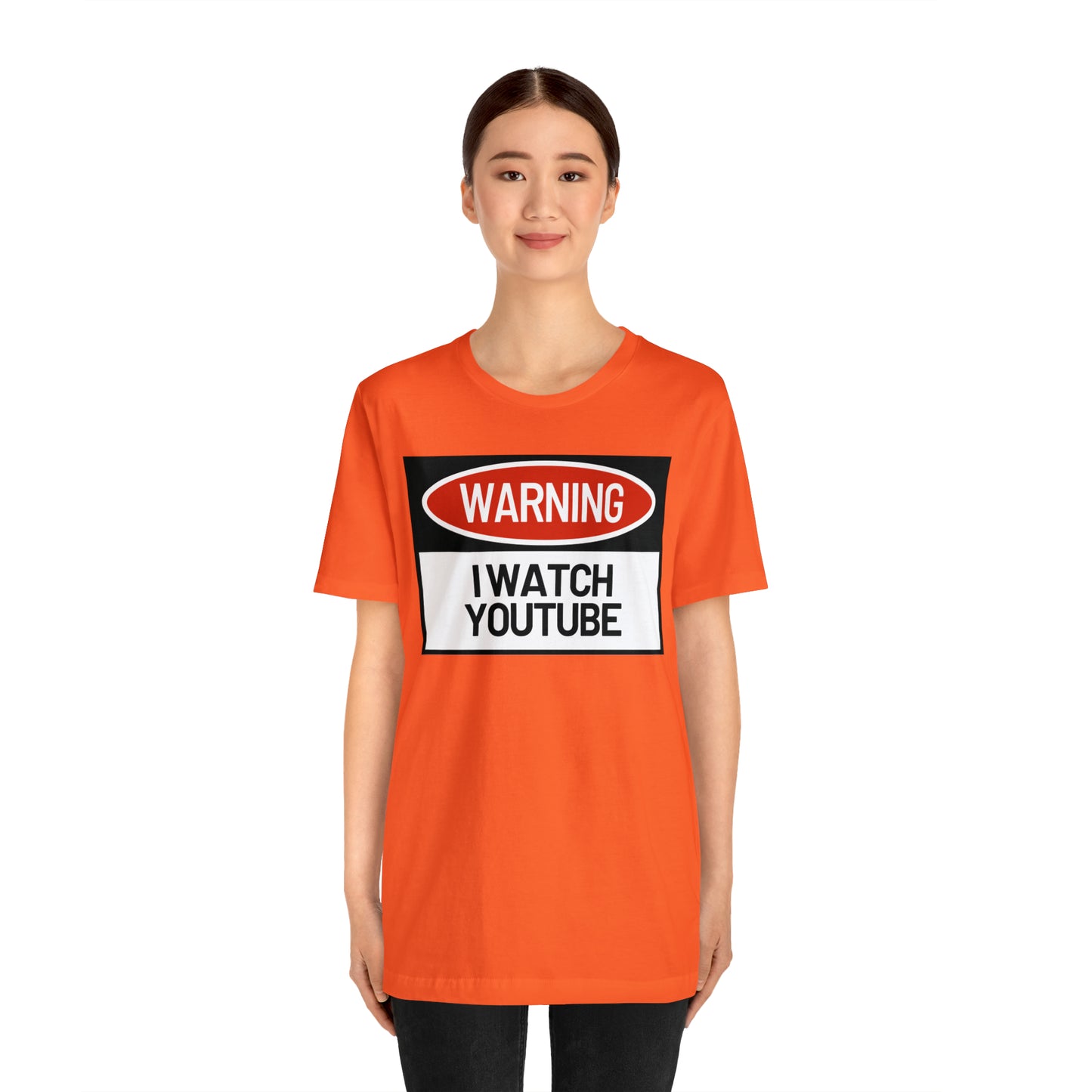 Unisex WARNING.. I WATCH YOUTUBE Jersey Short Sleeve Tee