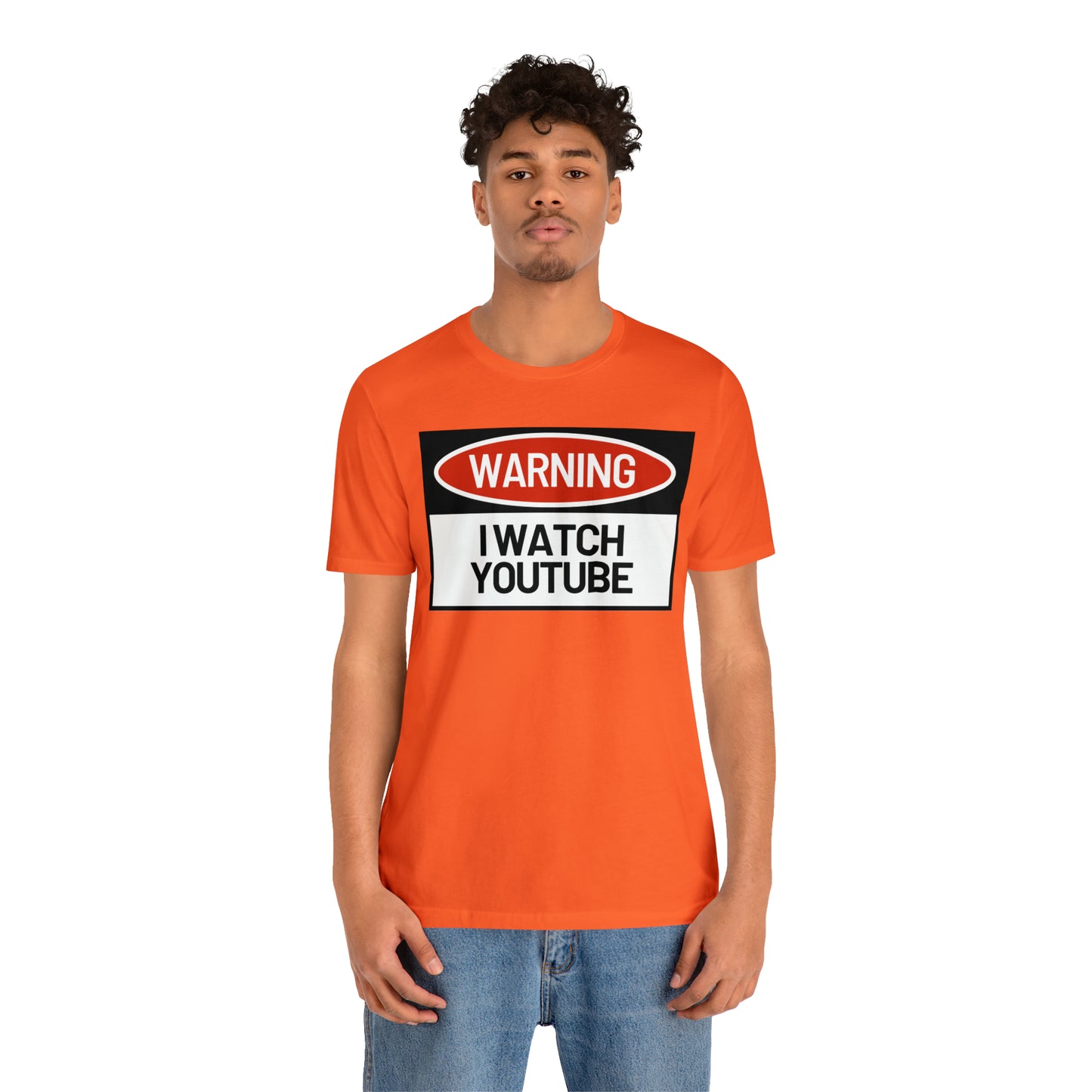 Unisex WARNING.. I WATCH YOUTUBE Jersey Short Sleeve Tee