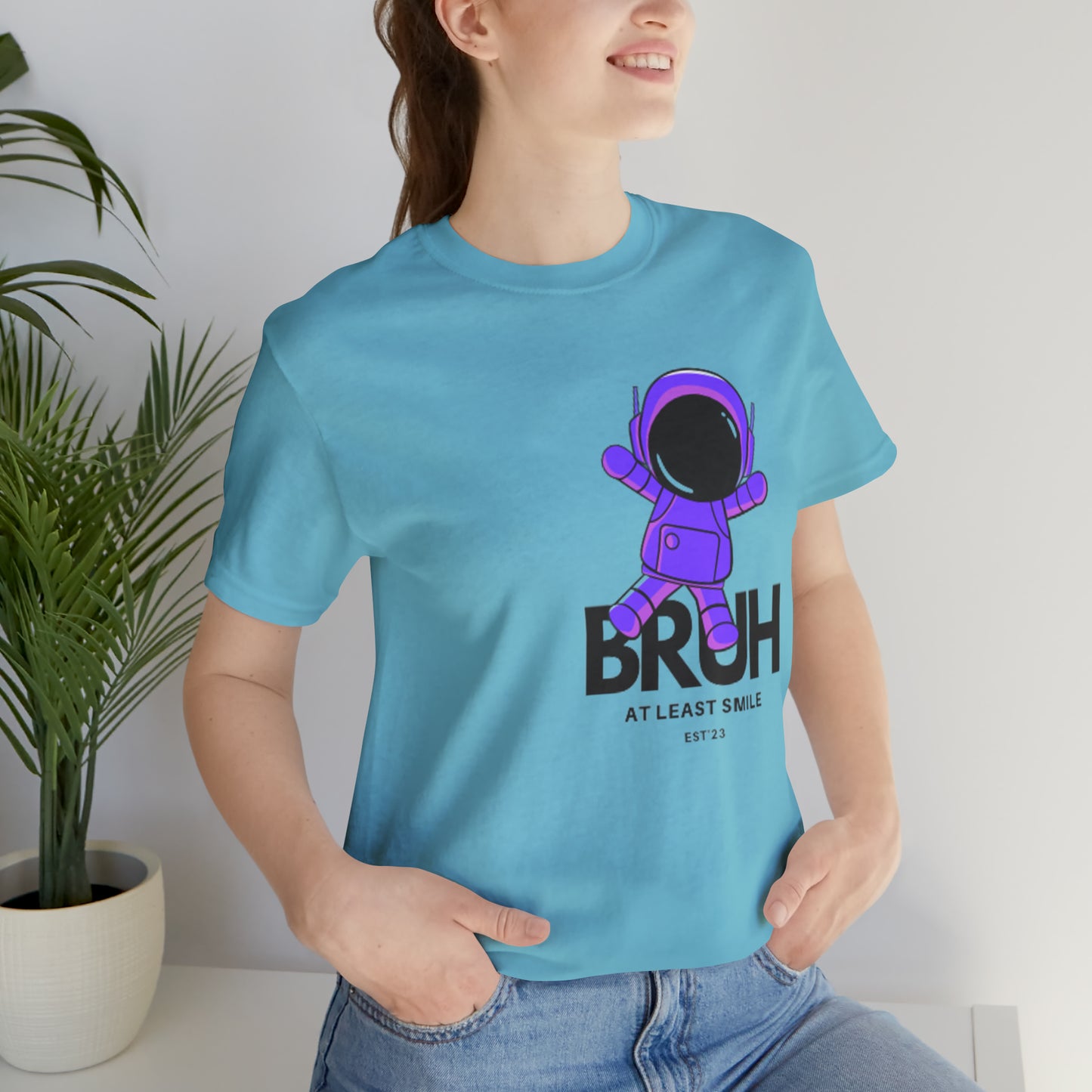 Unisex Jersey Short Sleeve BRUH JUST SMILE Tee