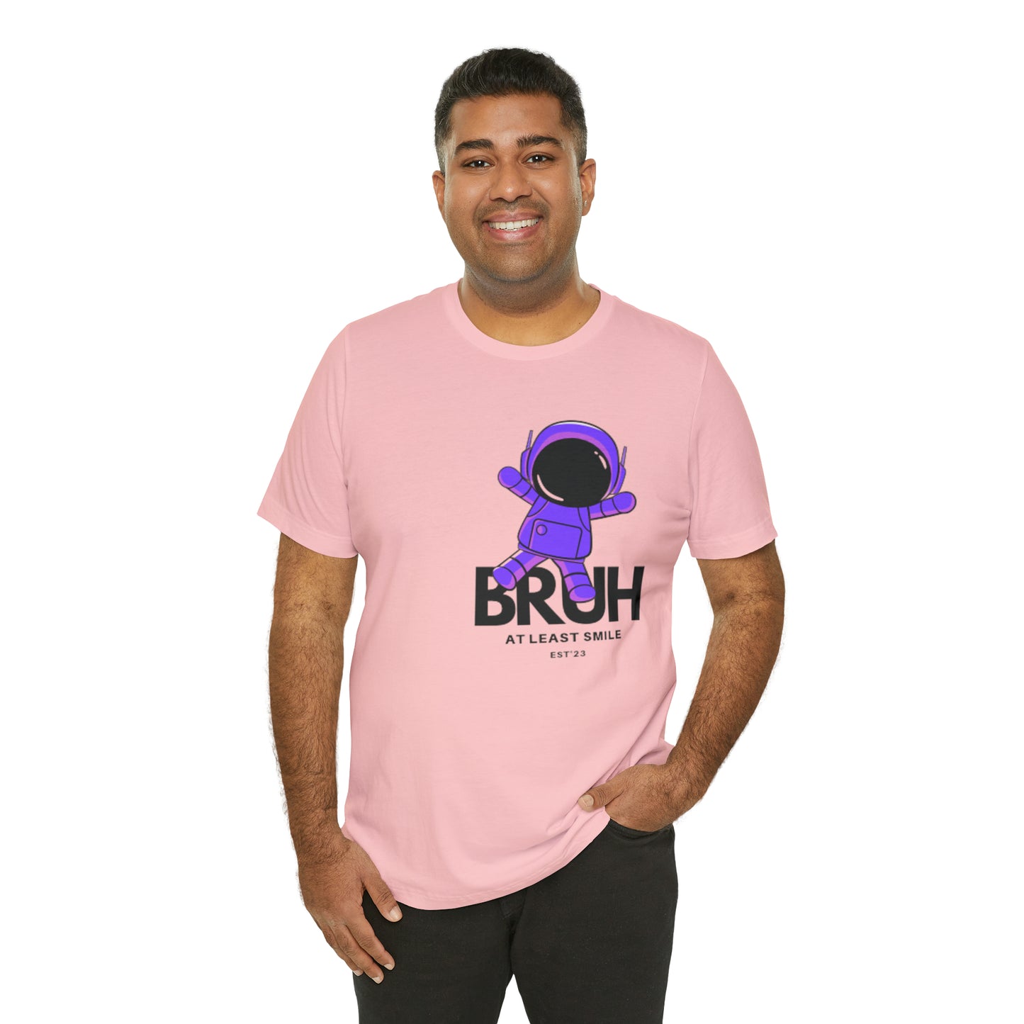 Unisex Jersey Short Sleeve BRUH JUST SMILE Tee