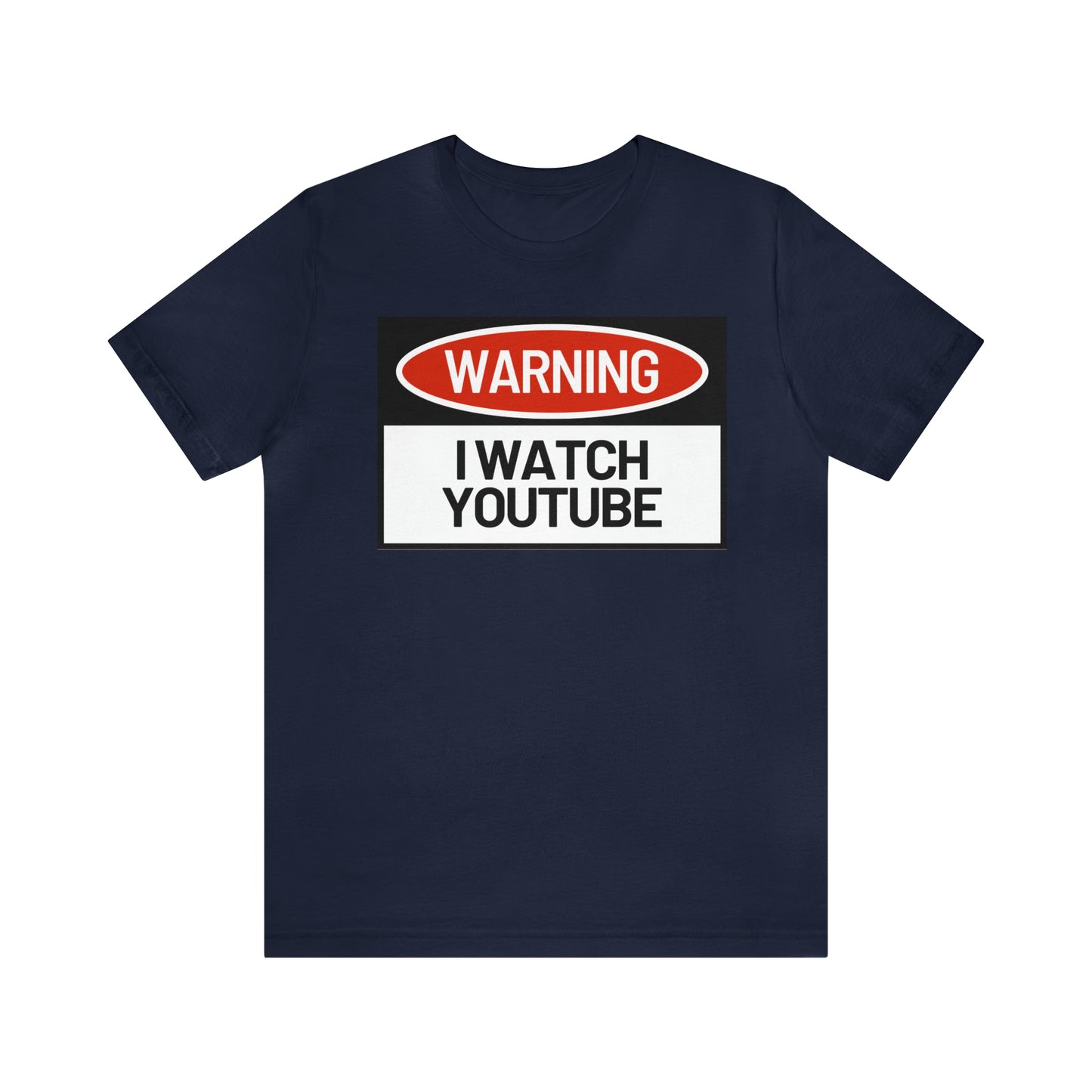 Unisex WARNING.. I WATCH YOUTUBE Jersey Short Sleeve Tee