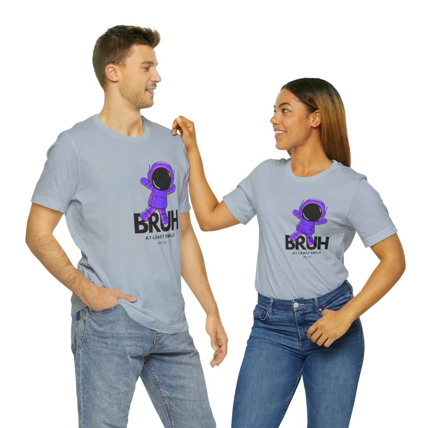 Unisex Jersey Short Sleeve BRUH JUST SMILE Tee