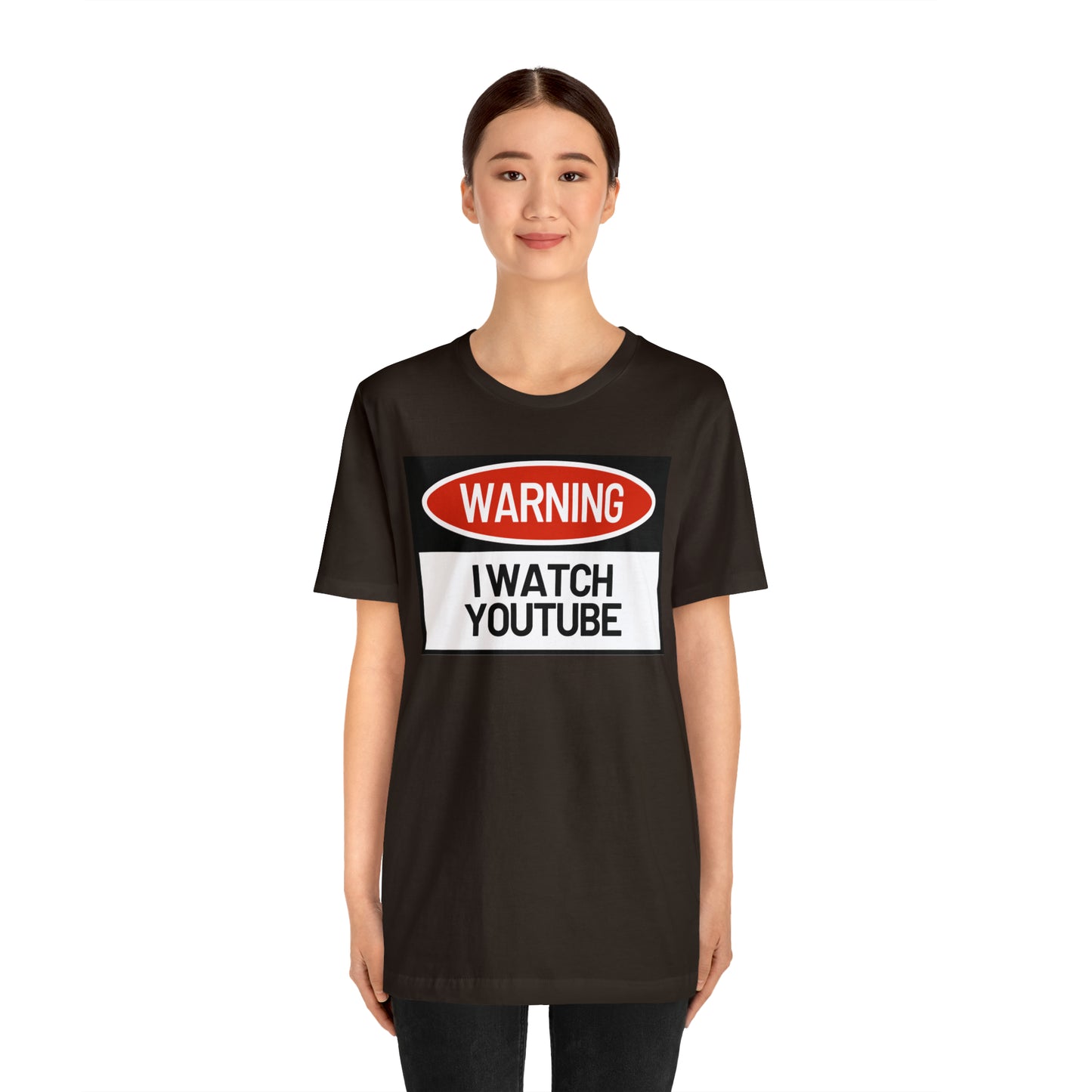 Unisex WARNING.. I WATCH YOUTUBE Jersey Short Sleeve Tee