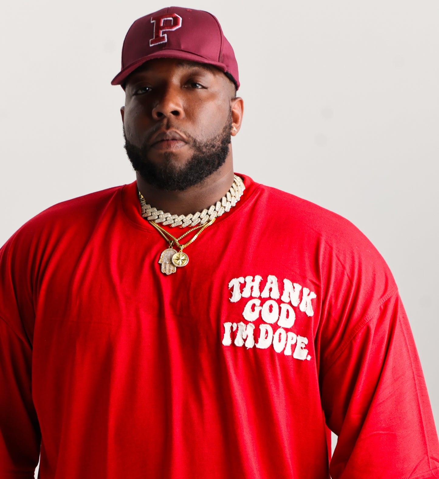 PEGSTYLES Maroon Snapback Hat | Embroidered P Logo Cap