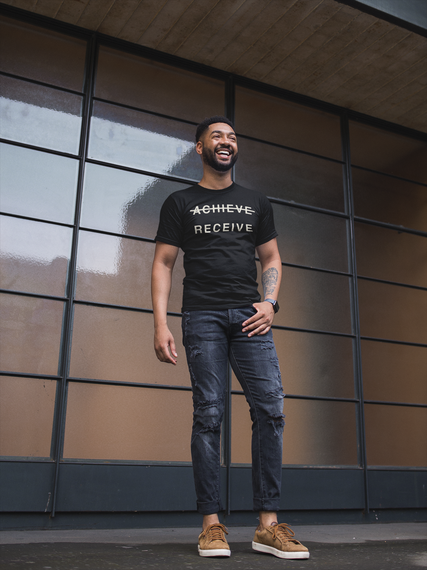 Unisex Garment-Dyed DON’T JUST ACHIEVE…RECEIVE T-shirt