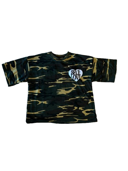 TALK WITH GOD | ARMY GREEN CAMO | Box Tee