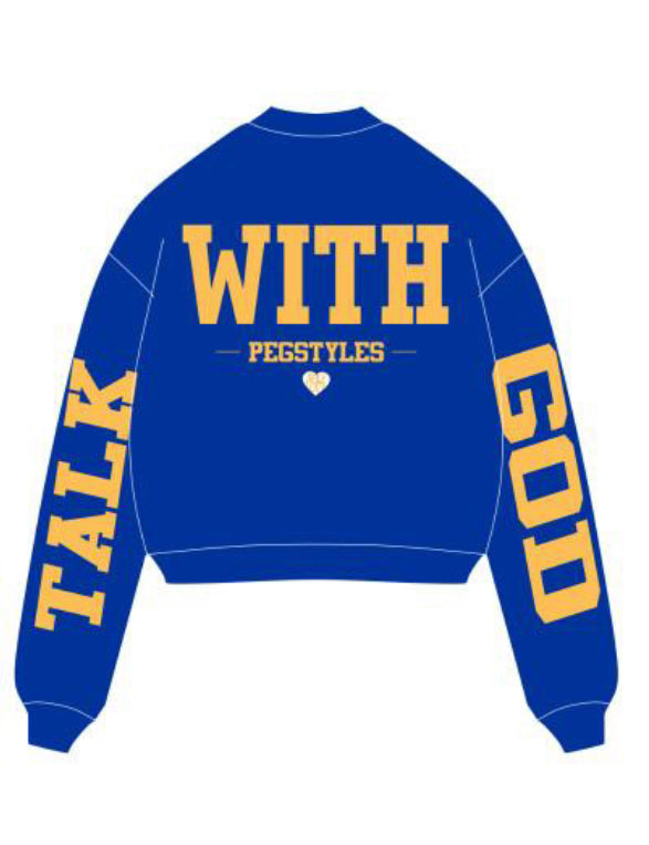 SIGMA GAMMA RHO TALK WITH GOD CROP SWEATSHIRT