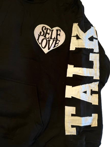 TALK WITH GOD BLACK RETRO HOODIE