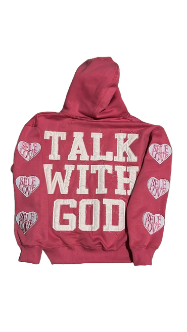 TALK WITH GOD Pink Hoodie