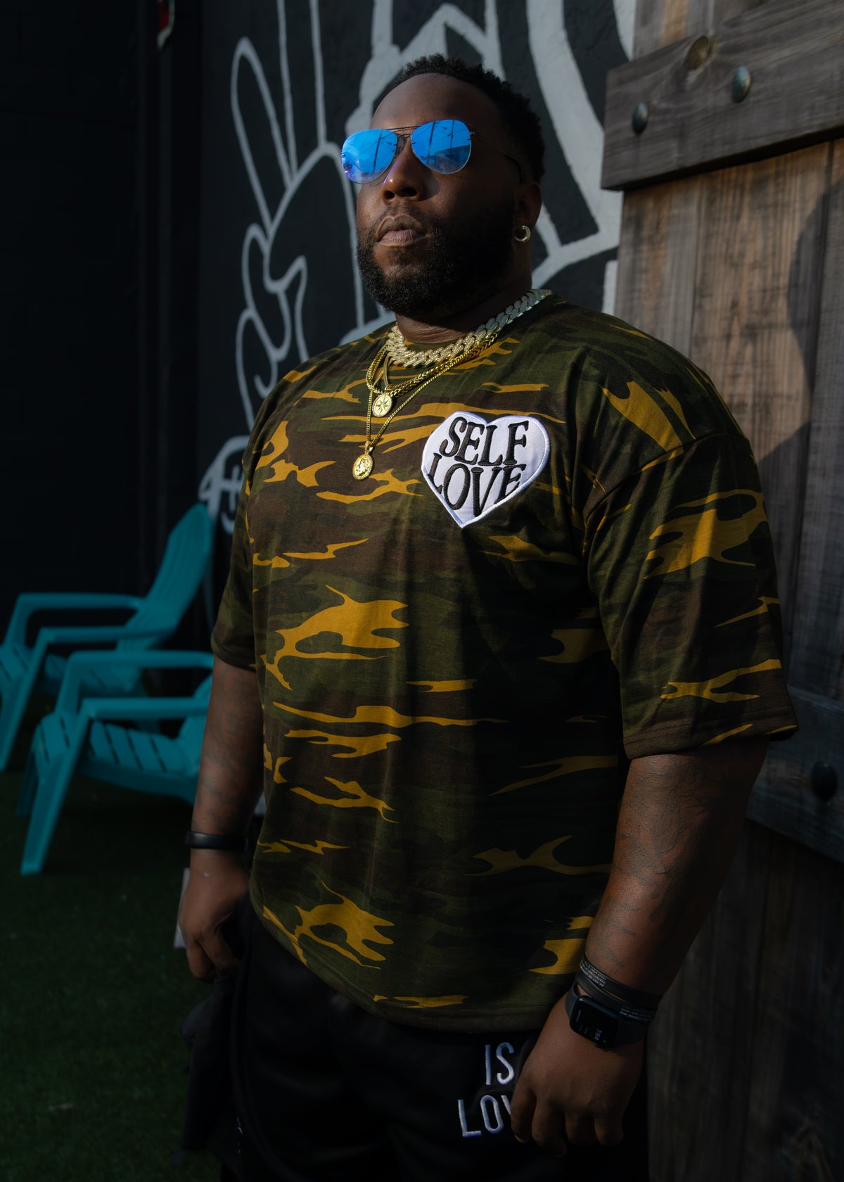 TALK WITH GOD | ARMY GREEN CAMO | Box Tee