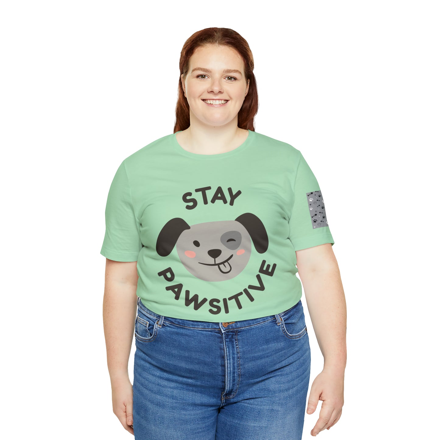 Unisex Jersey STAY PAWSITIVE Short Sleeve Tee