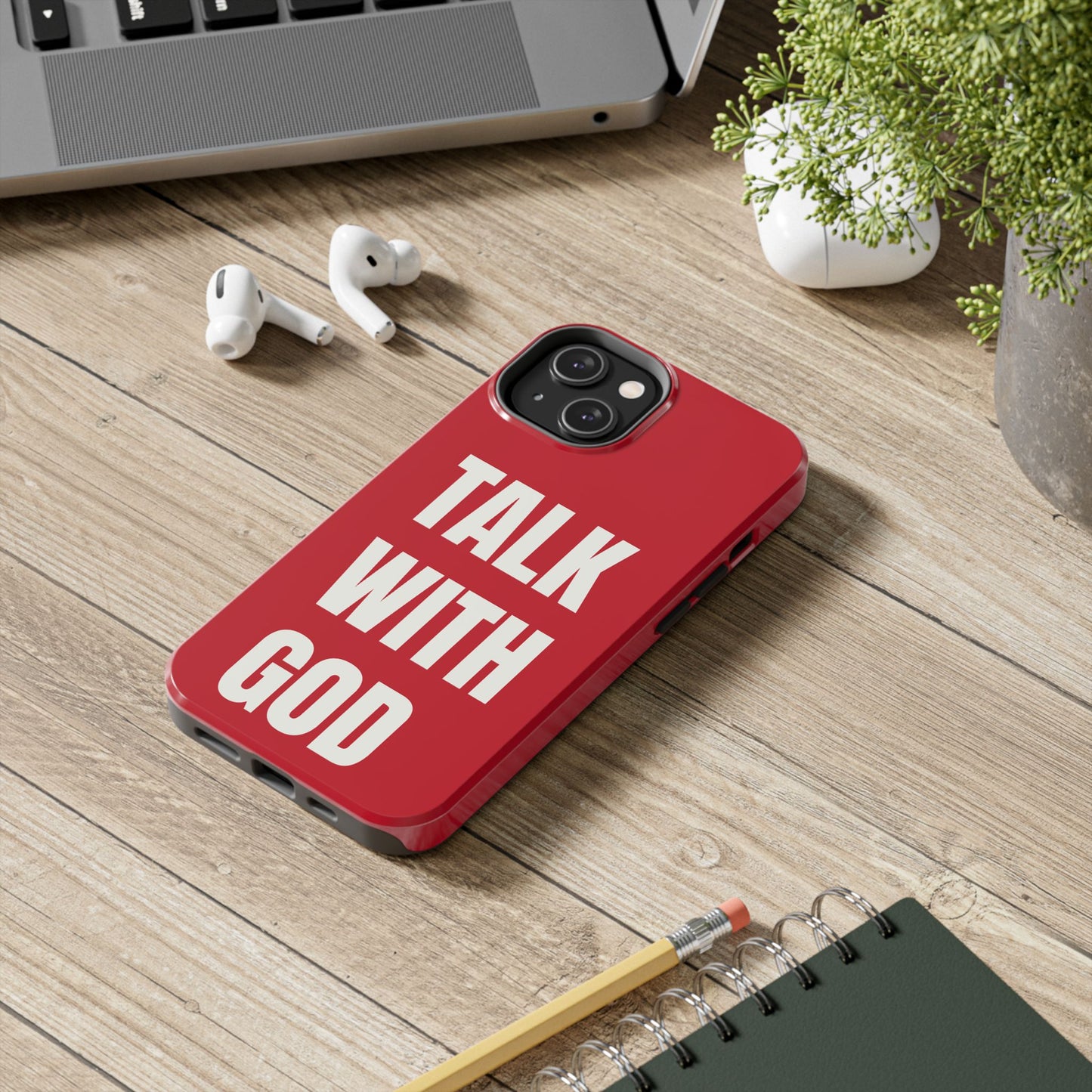 RED TALK WITH GOD Tough Phone Cases
