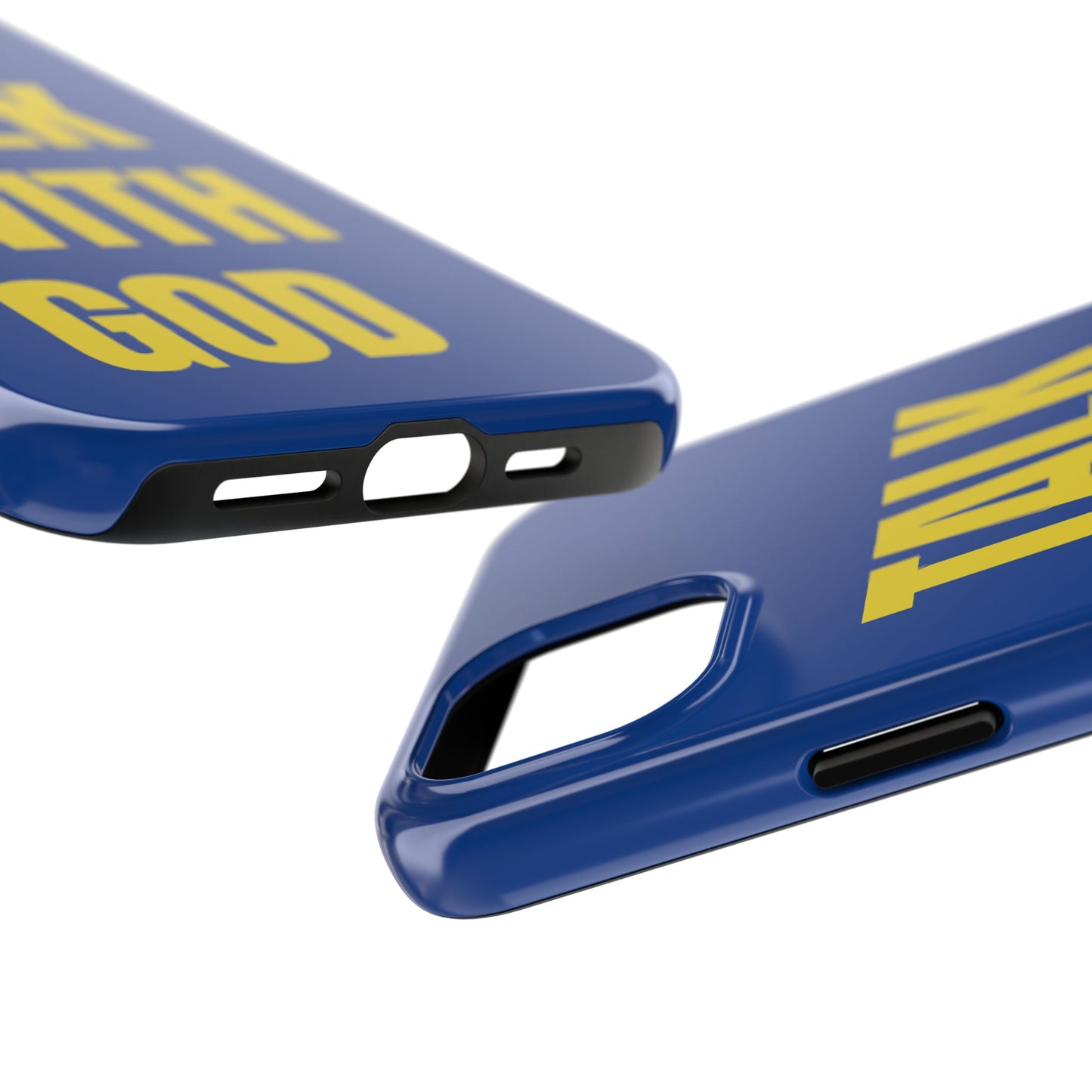 Blue and Yellow TALK WITH GOD Tough Phone Cases
