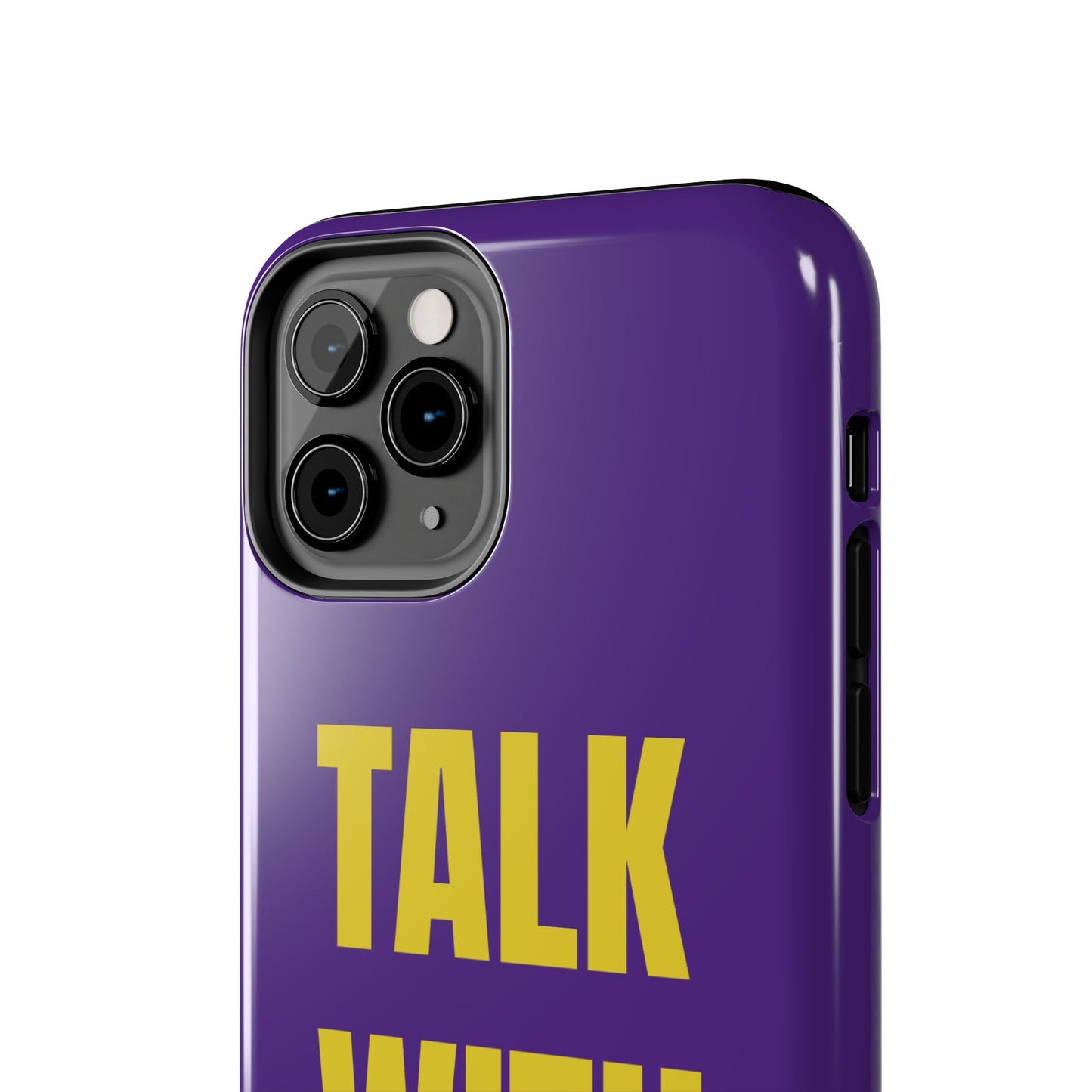 Purple and Yellow TALK WITH GOD Tough Phone Cases