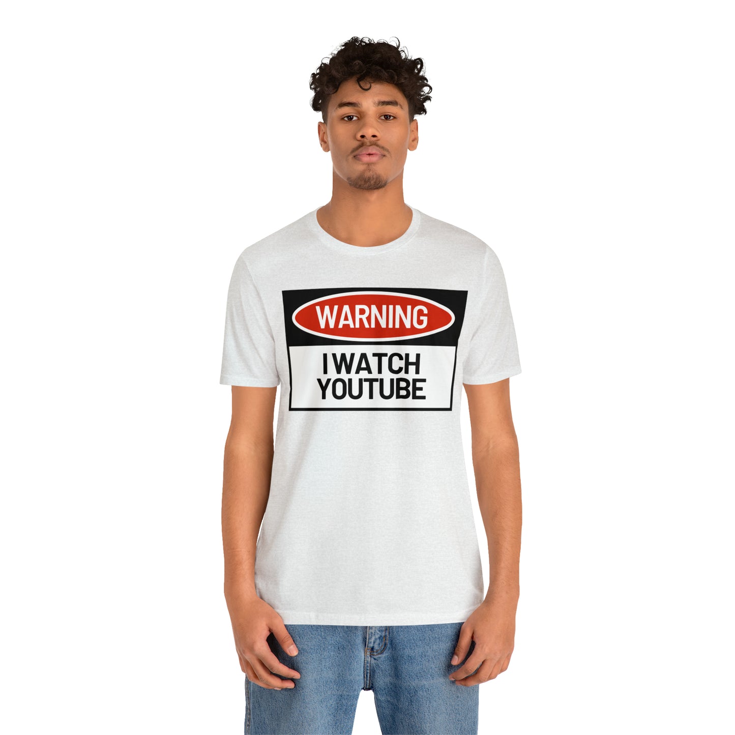 Unisex  WARNING.. I WATCH YOUTUBE Jersey Short Sleeve Tee