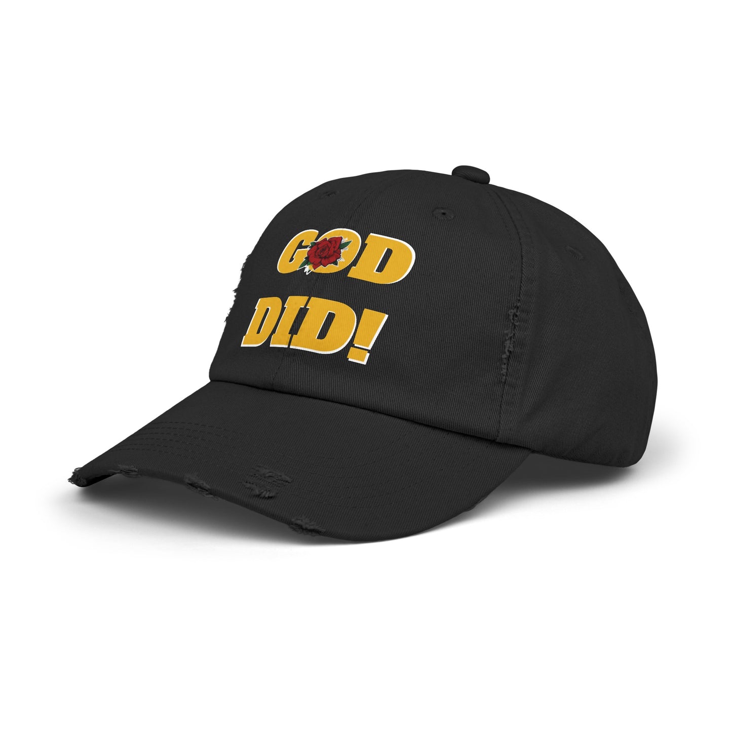 GOD DID Unisex Distressed Cap