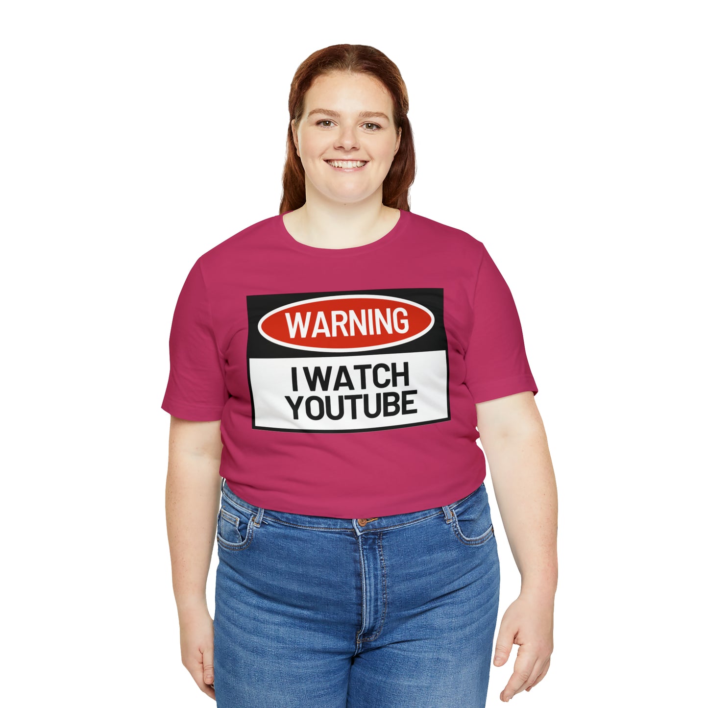 Unisex  WARNING.. I WATCH YOUTUBE Jersey Short Sleeve Tee