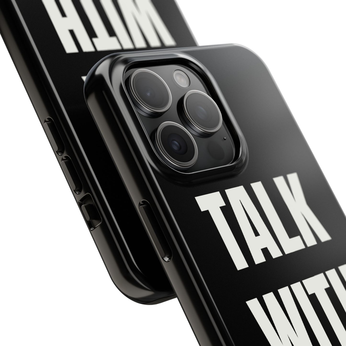 Black TALK WITH GOD Tough Phone Cases