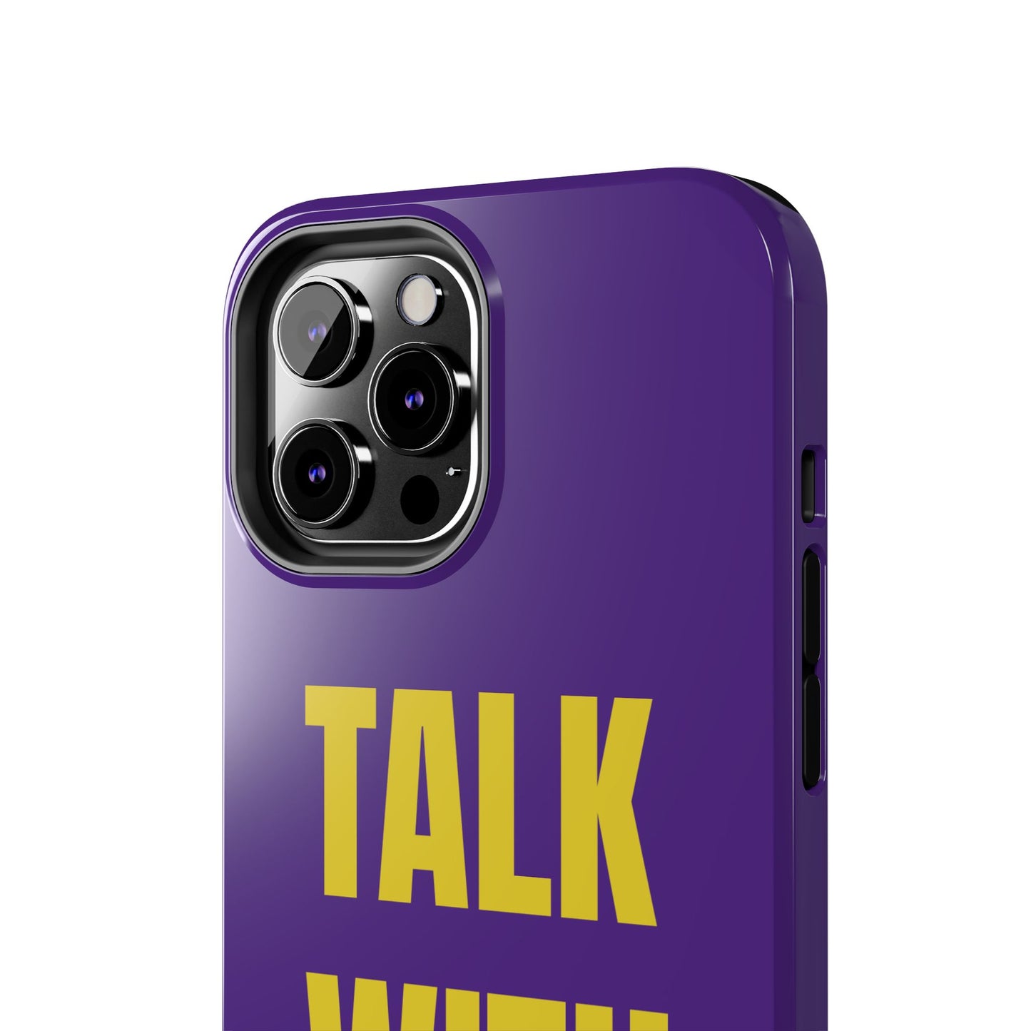 Purple and Yellow TALK WITH GOD Tough Phone Cases