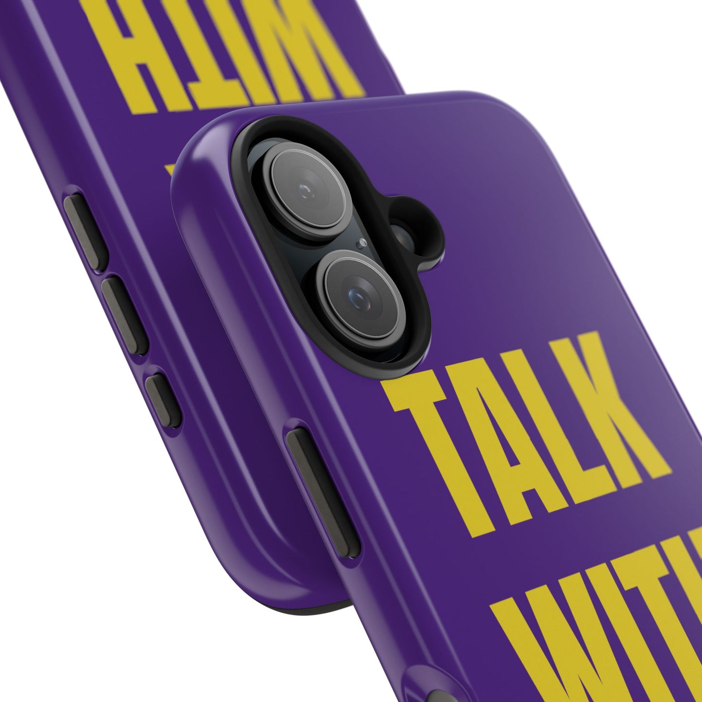 Purple and Yellow TALK WITH GOD Tough Phone Cases