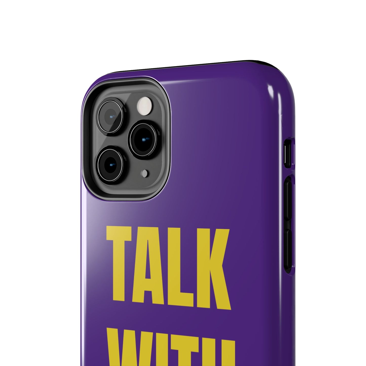 Purple and Yellow TALK WITH GOD Tough Phone Cases