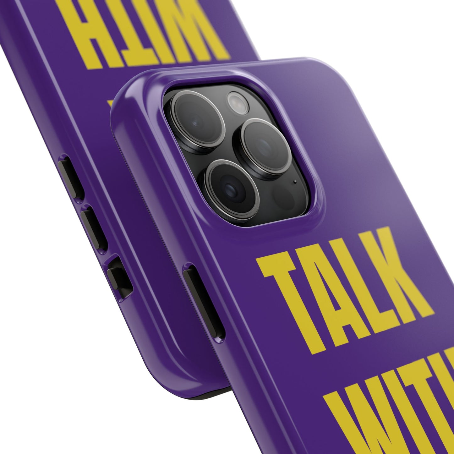 Purple and Yellow TALK WITH GOD Tough Phone Cases