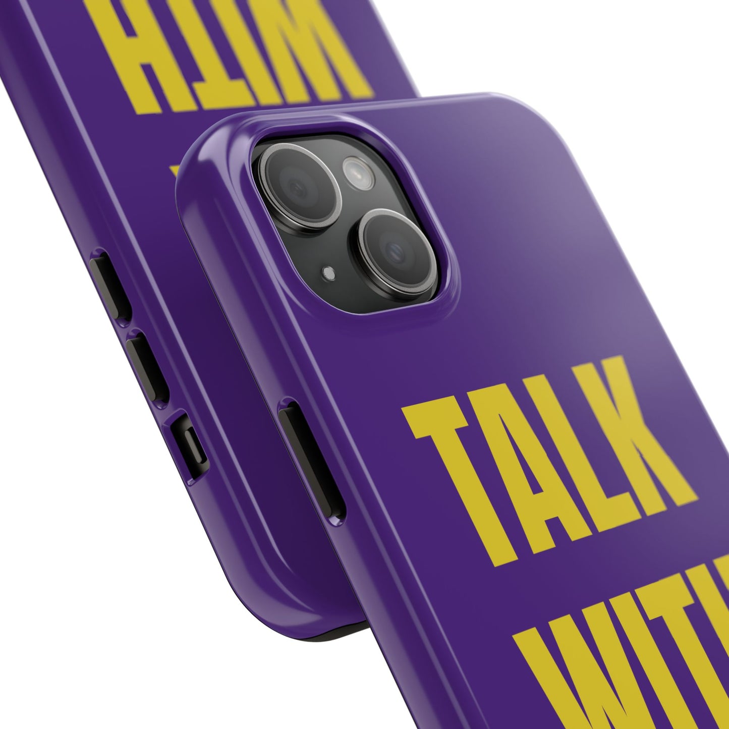 Purple and Yellow TALK WITH GOD Tough Phone Cases