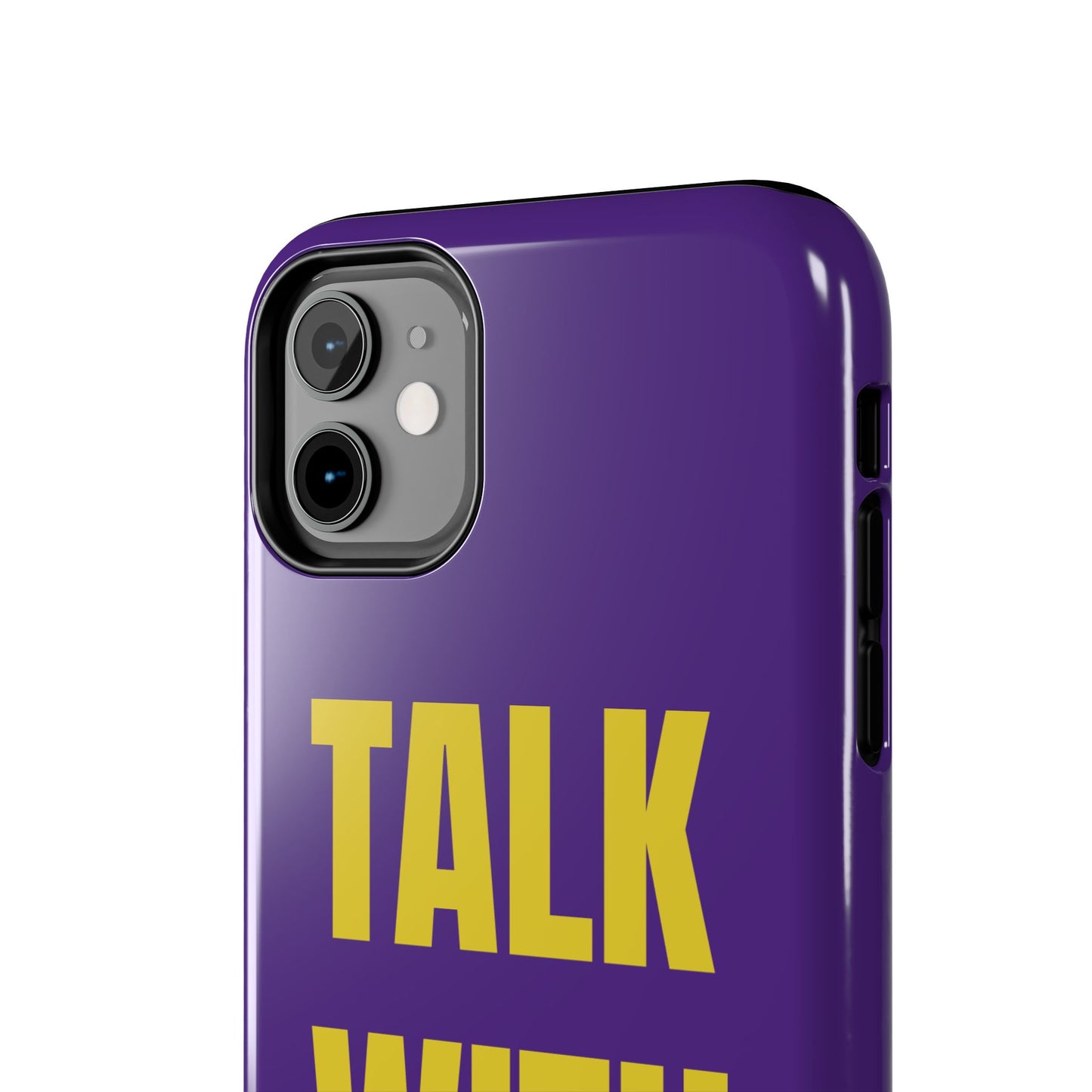 Purple and Yellow TALK WITH GOD Tough Phone Cases